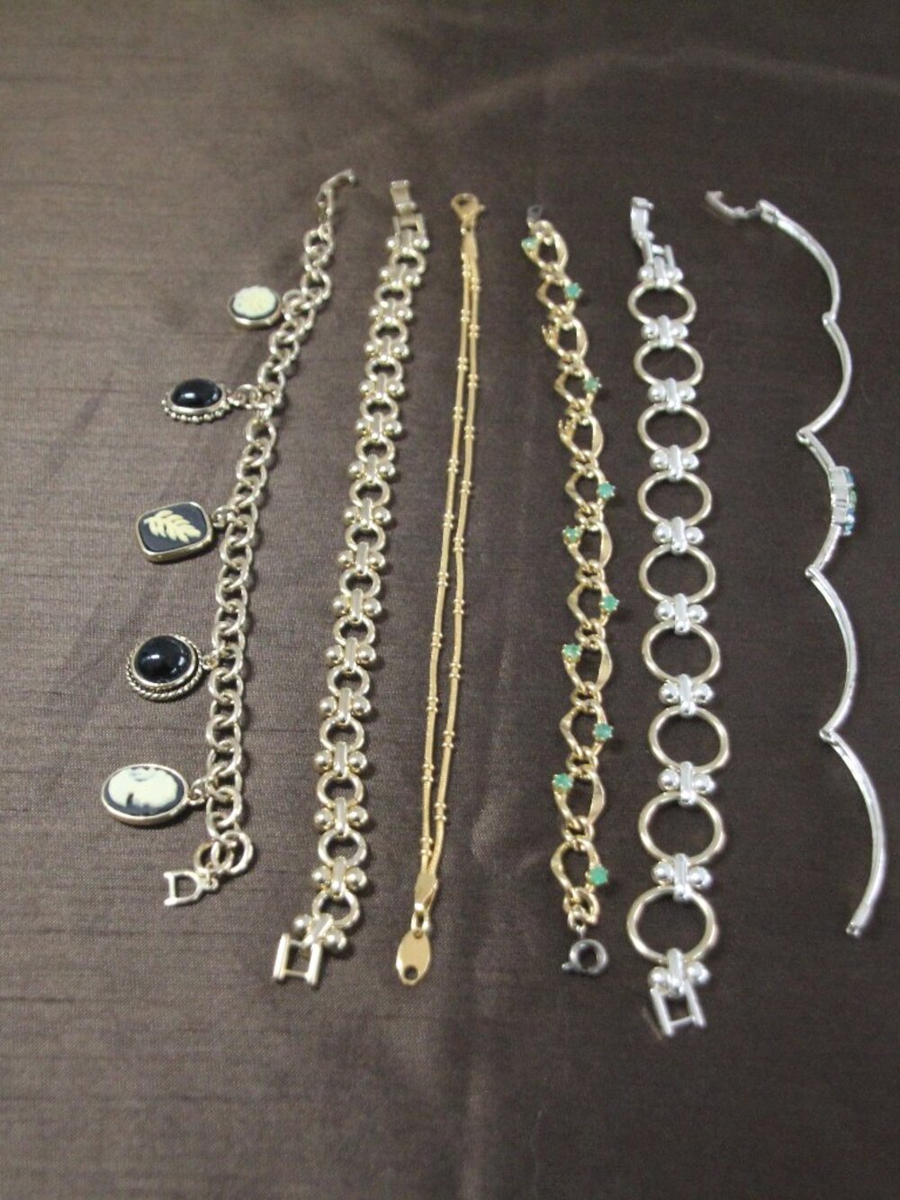 Bracelets 6 for 1 price. Gold and/or silver tone.  See descript below.